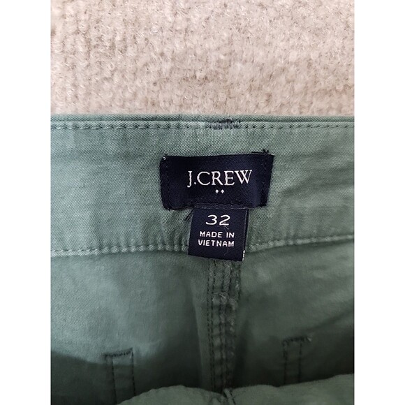 J Crew Lizzie High-Rise Patch-Pocket Wide-Leg Pants Womens 32 Green Linen Blend - Picture 7 of 9